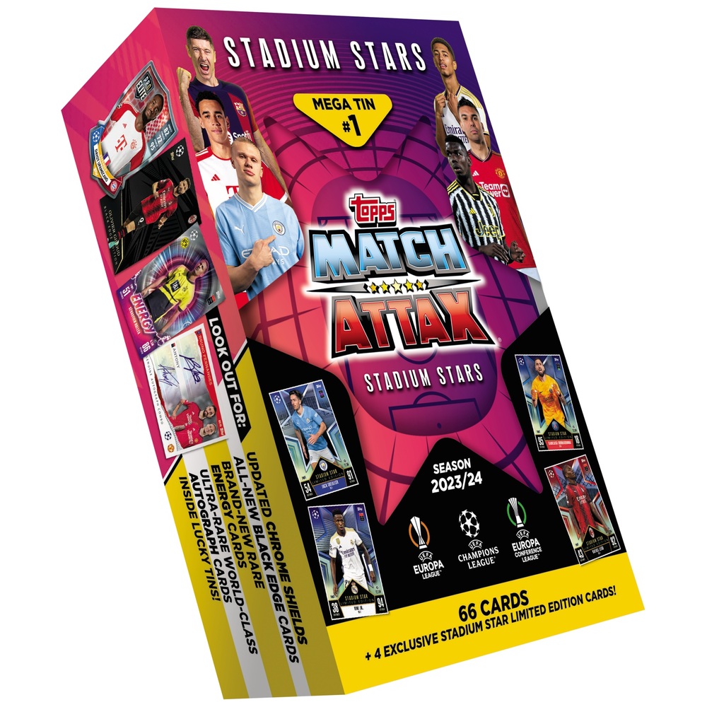 Topps Match Attax Stadium Stars 2023/24 Mega Tin Sortiment