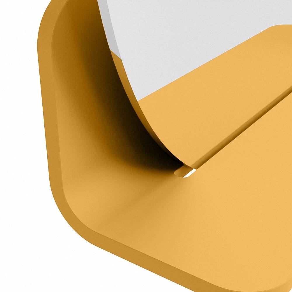 Mondiaz Spot spiegel rond Ø40cm met planchet ocher