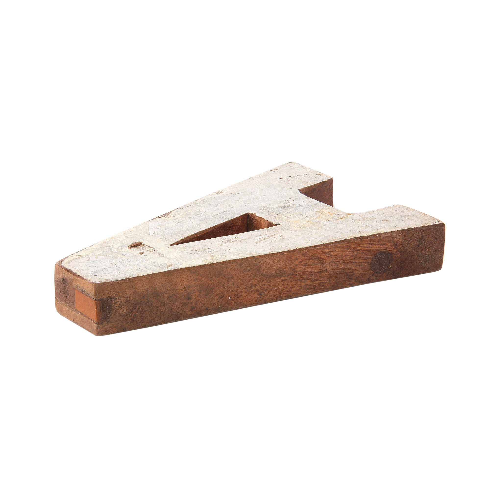 Holzbuchstabe 'A', mehrfarbig, T 2,5 cm, B 13 cm, H 19 cm von fischer's lagerhaus