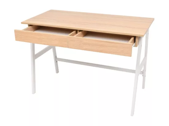 Table d'écriture 110x55x75 cm Chêne et blanc