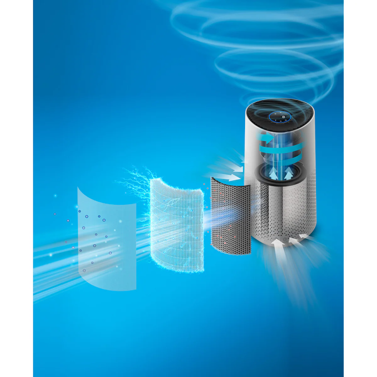 Philips 1000i Series luftrenser AC1715/10 (hvit/sort)