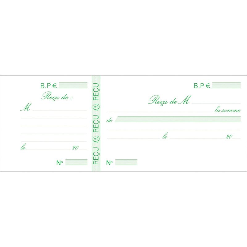 Carnet à souche Reçus 50 feuillets Exacompta 10,5 x 27 cm