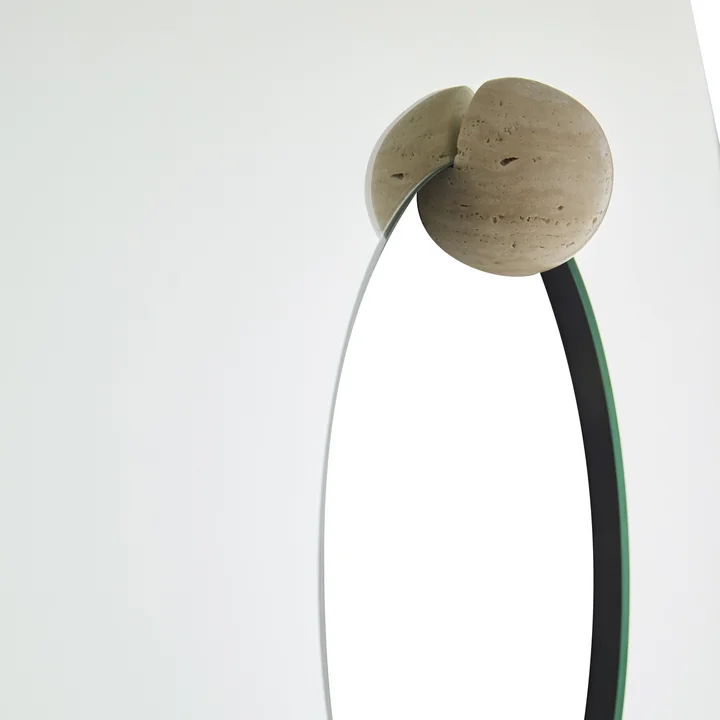 AYTM - Castellum Spiegel Ø 80 cm, klar / eiche geölt