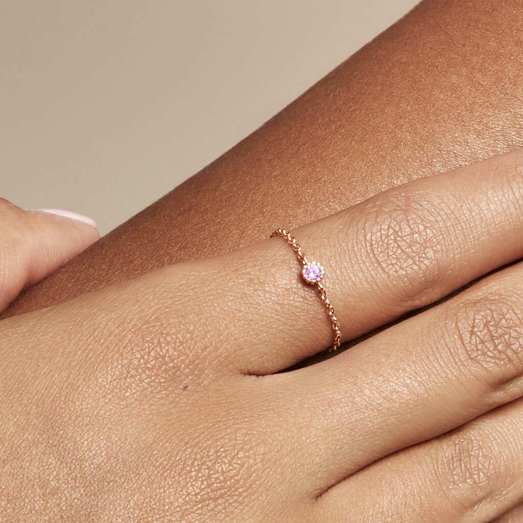 Bague Rio Argent Rose Oxyde De Zirconium
