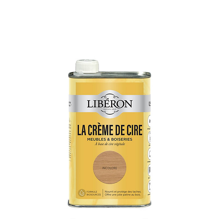 Crème de cire meubles et boiseries liquide Libéron incolore 500ml