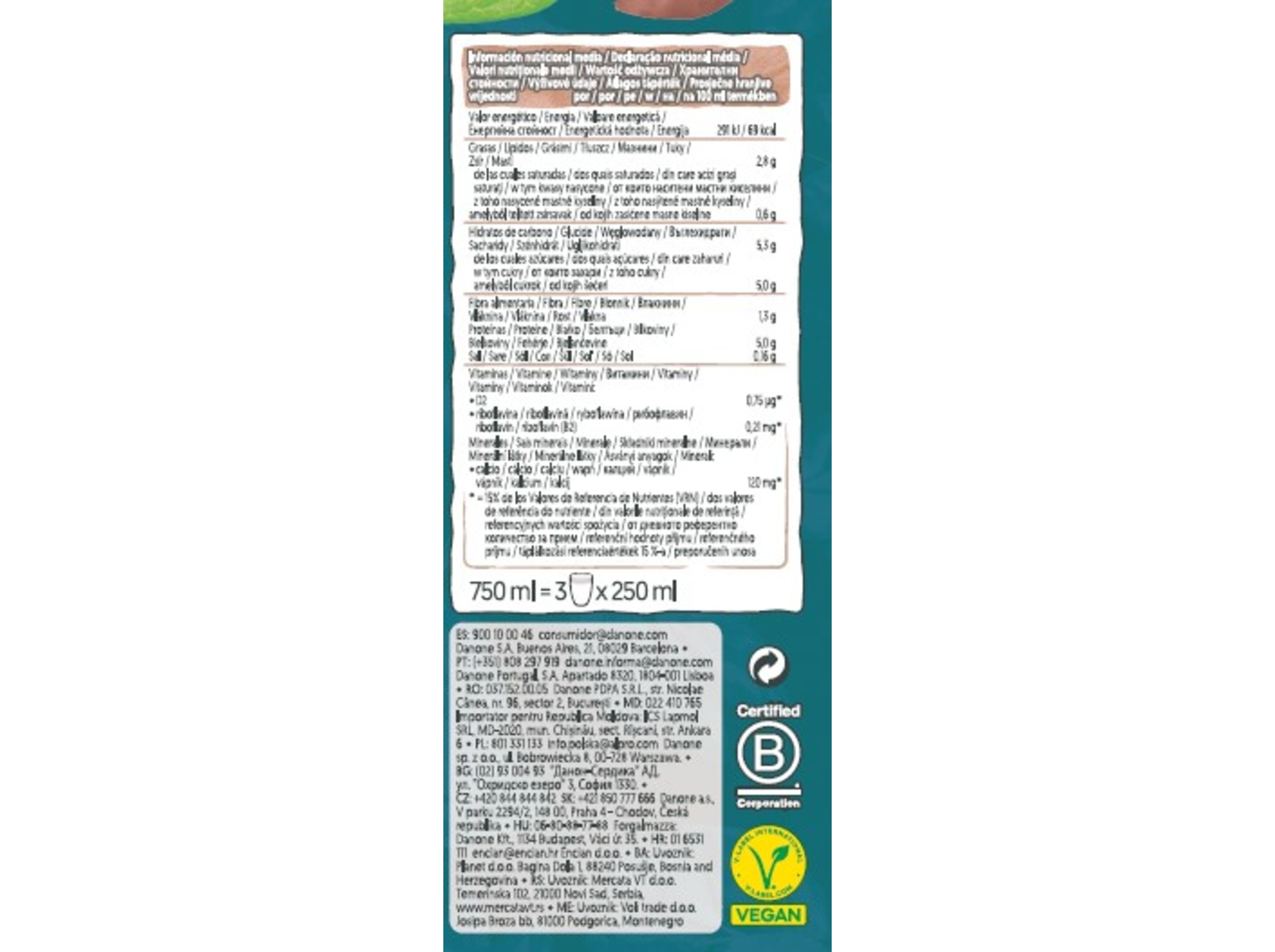 BEBIDA ALPRO SOJA CHOCOLATE PROTEÍNA 750ML