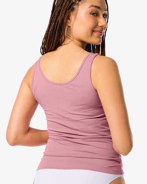 débardeur femme coton rose