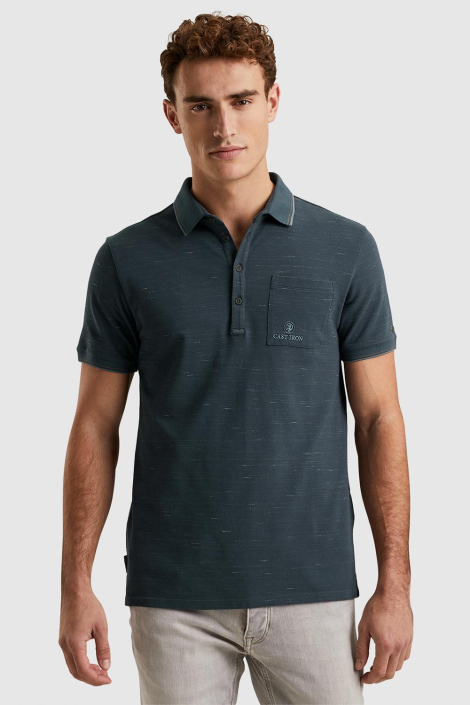 Cast Iron blauwe heren polo
