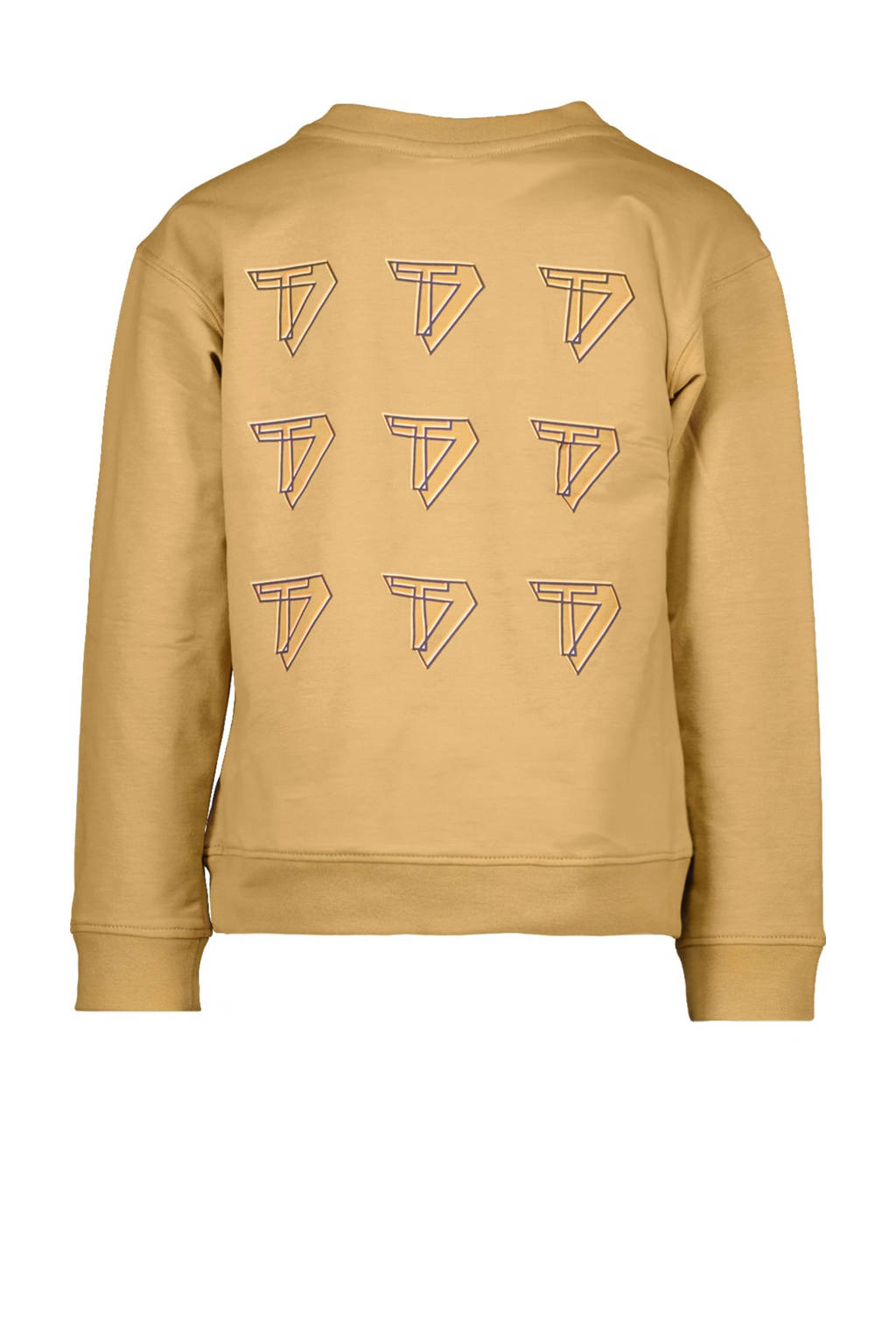 TYGO & vito sweater Dorian met backprint donkerbeige