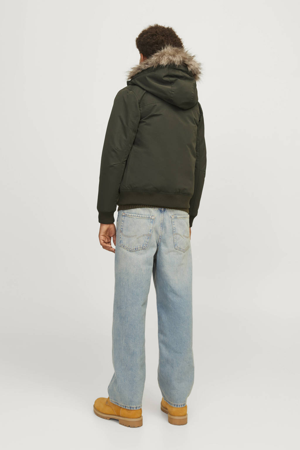 JACK & JONES bomberjack winter JJECONSTRUCT donkergroen