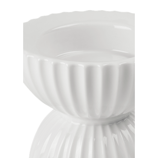Lyngby Porcelæn Tura Bloklys Lysestage, Hvid