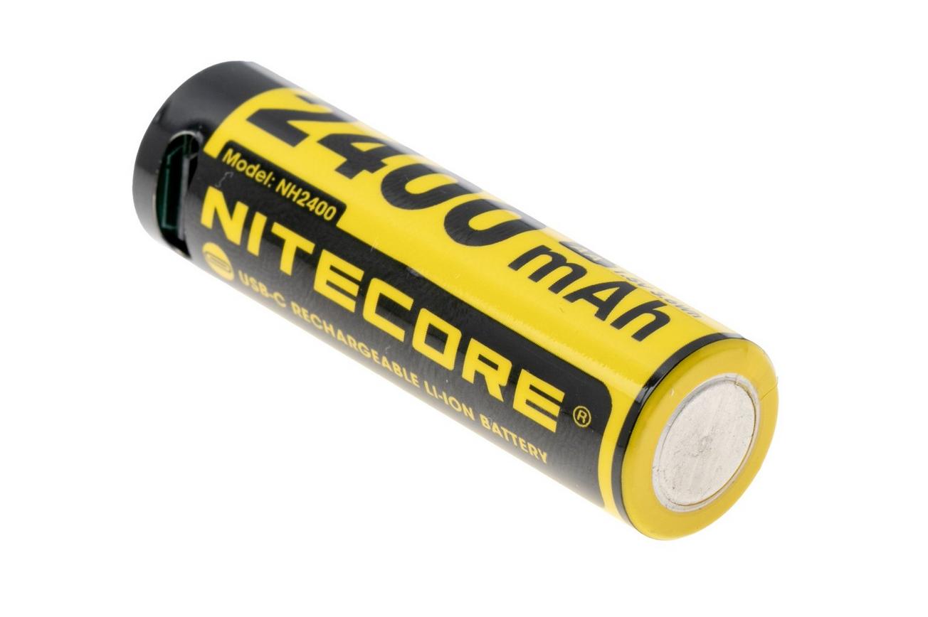 Nitecore NH2400 USB-C oplaadbare AA-accu met usb-c poort, 2400 mAh