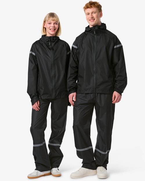 veste de pluie pour adulte léger imperméable noir