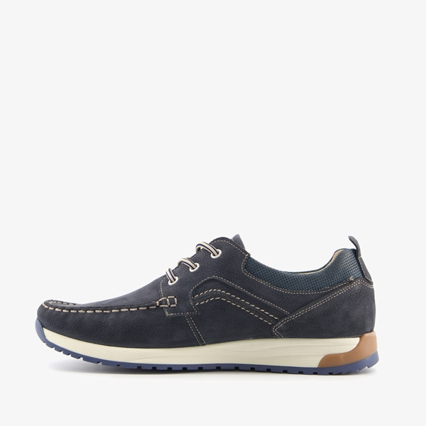 Van Beers leren heren veterschoenen blauw