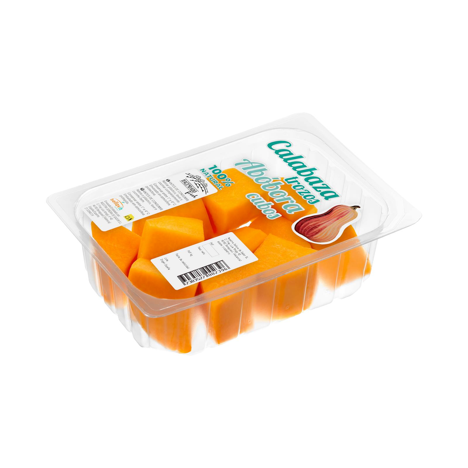 Courge d'arachide coupée en morceaux