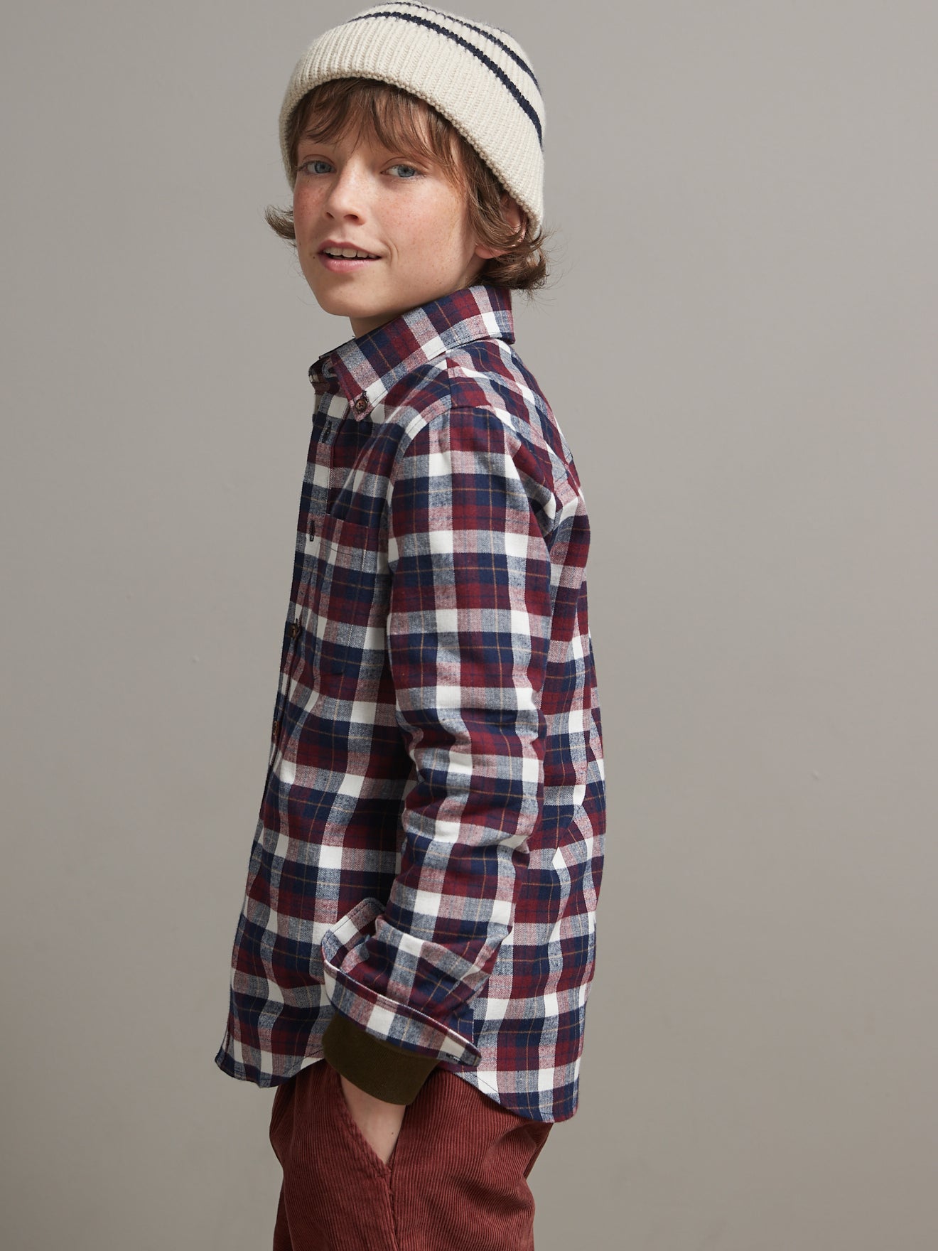 Chemise Garçon en flanelle de coton