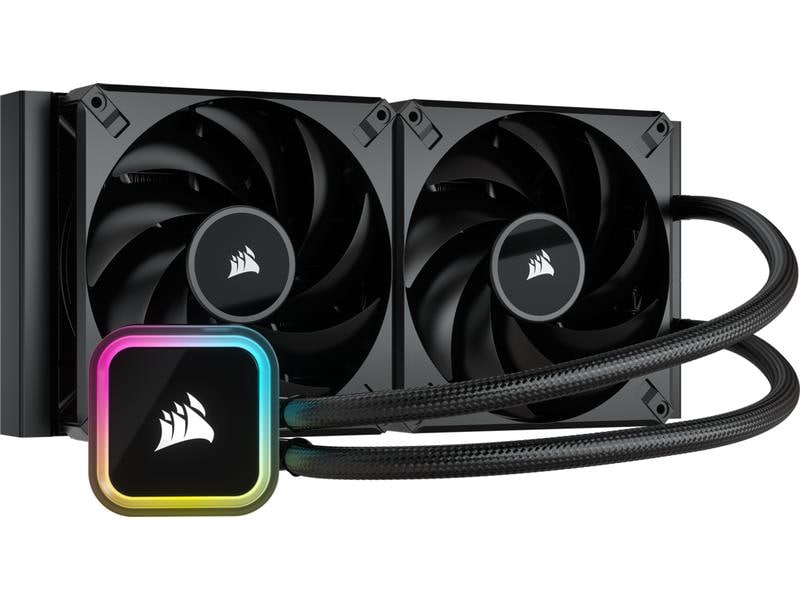 Corsair Wasserkühlung iCUE H115i RGB ELITE Schwarz AIO Flüssigkeitskühler für Intel und AMD Prozessorsockel