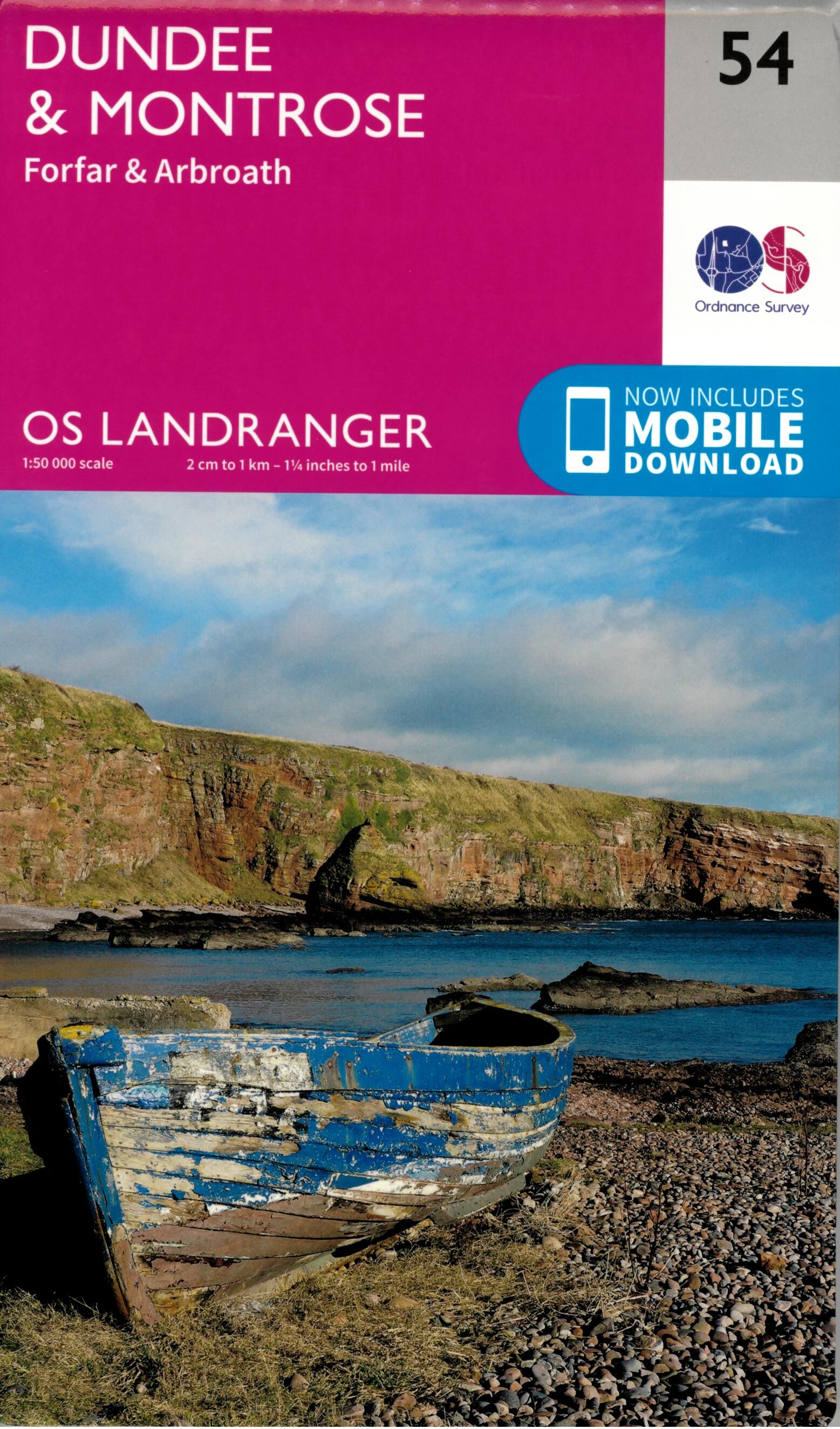 ORDNANCE SURVEY - 54 GB DUNDEE MONTROSE 1 50 000