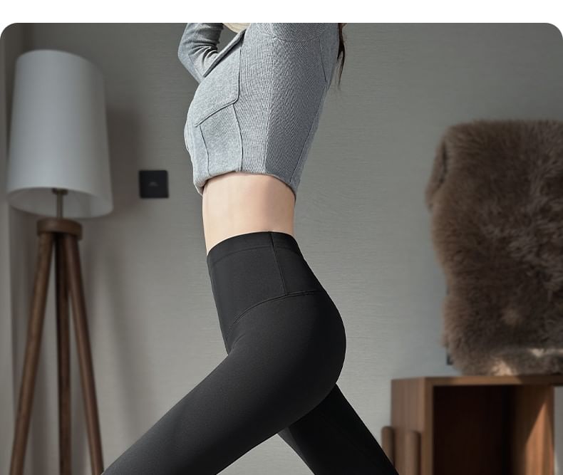 SESH - Effen legging met fleecevoering