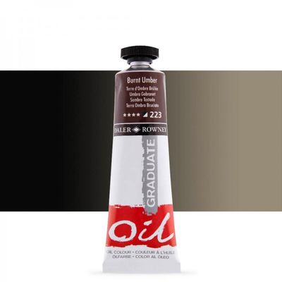 Daler-Rowney Graduate 247 - Peinture à huile - 38 ml - terre d'ombre naturelle