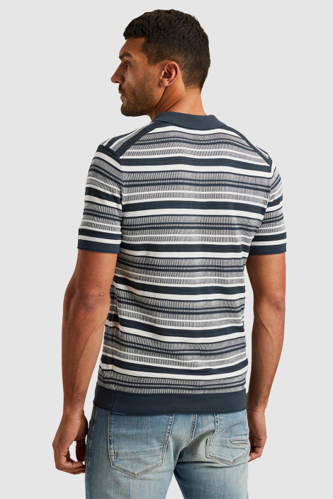 Cast Iron blauwe heren polo