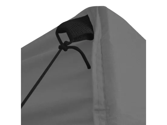 Tente de réception pliable avec 4 parois 2x2 m Acier Anthracite