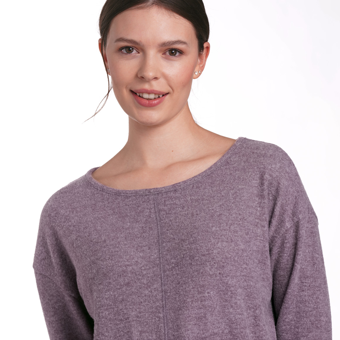 Gina Sports Damen Yoga-Relaxshirt in weicher Qualität dunkellila