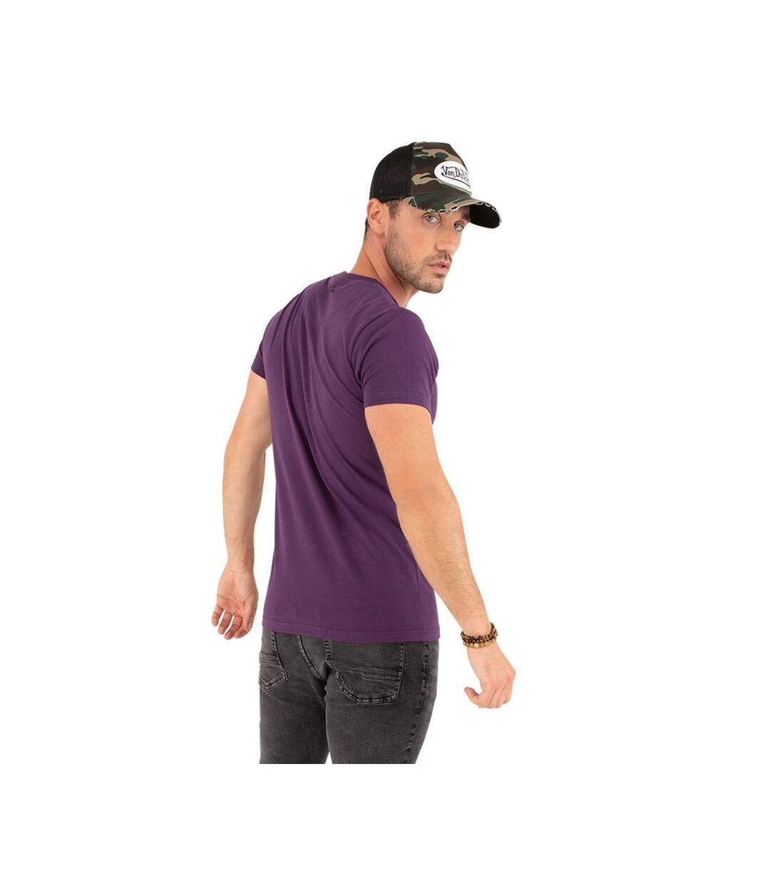 T-shirt col rond homme en coton Slim Fit Life