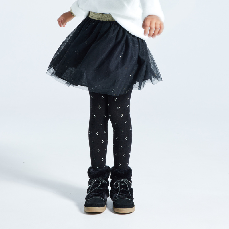 Jupe tutu courte et pailletée noire fille