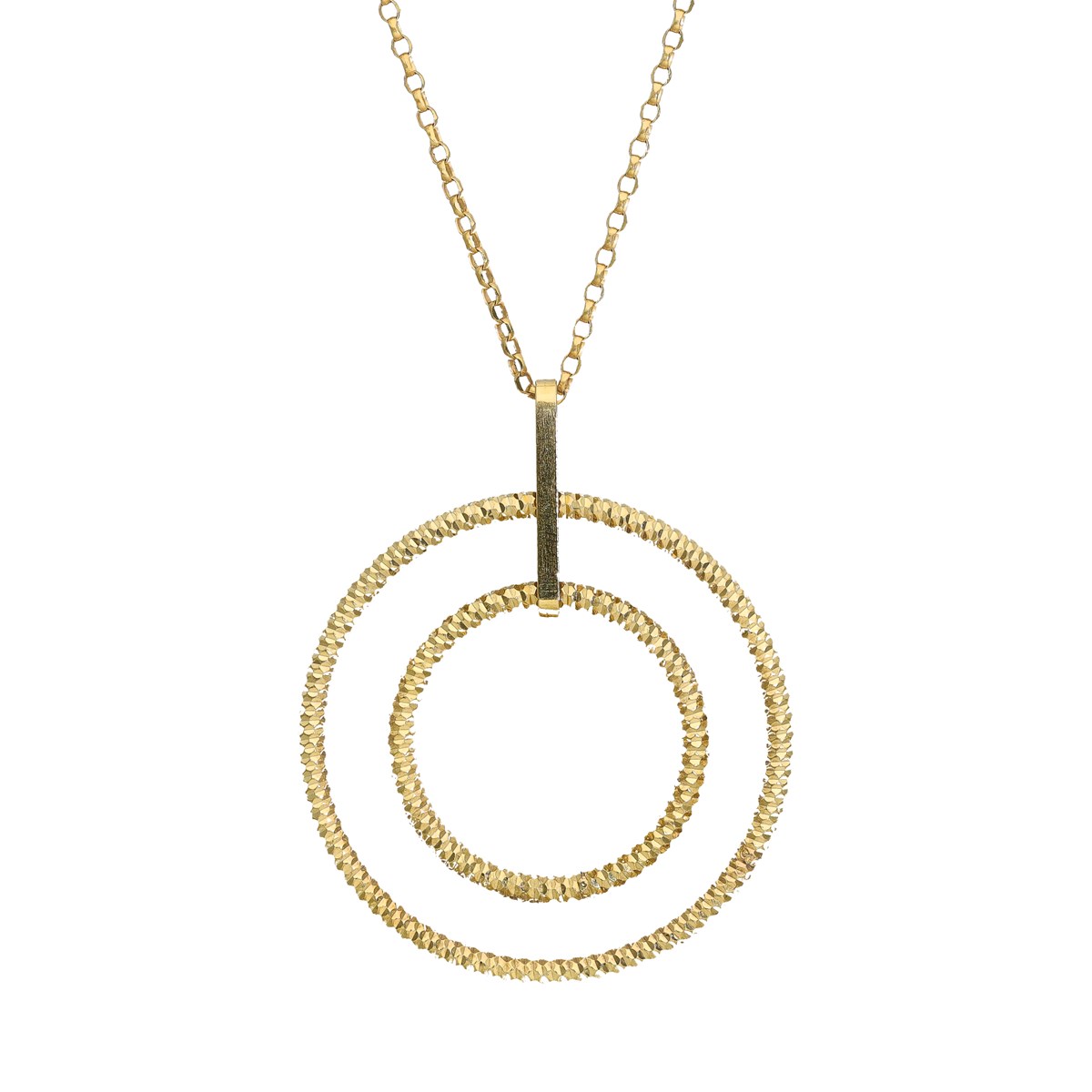 Collier Argent Doré Cercle De Vie