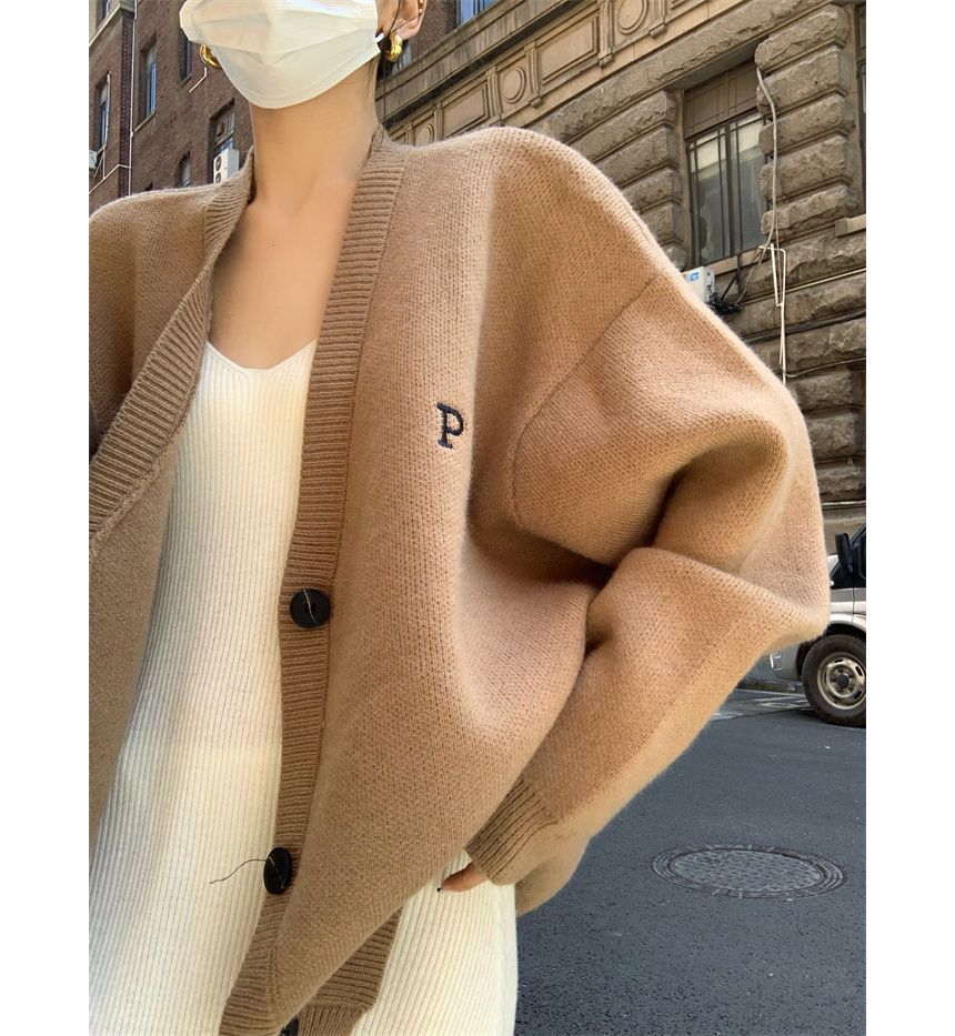 Rosehedge - Cardigan met geborduurde letters