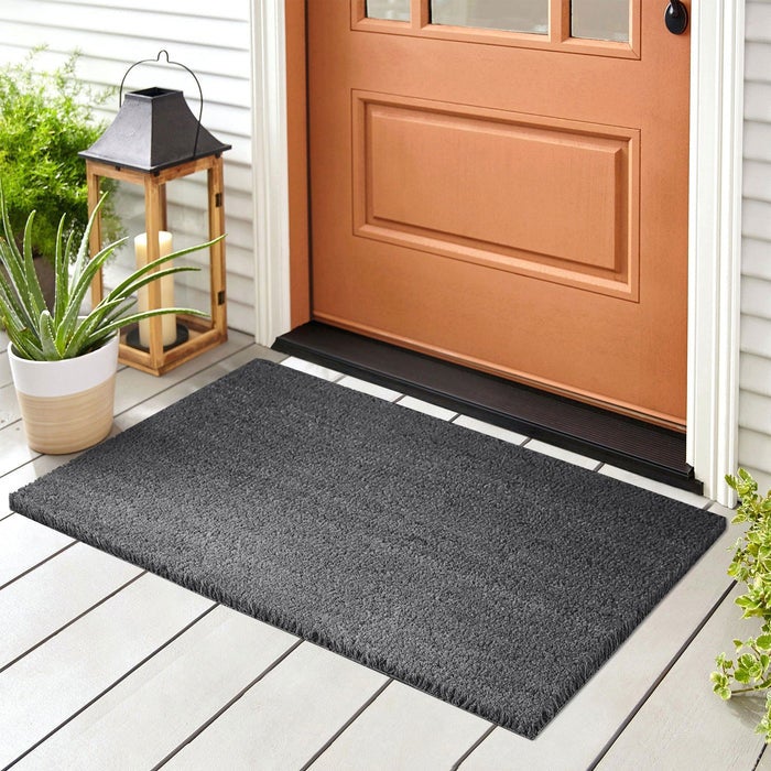 Deurmat van kokosnoot - Deurmat van kokosnoot - Deurmat voor voordeur - Grijs / 17 mm - 40 x 60 cm