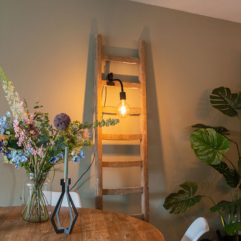 Moderne klemlamp zwart met flexarm - Cavalux