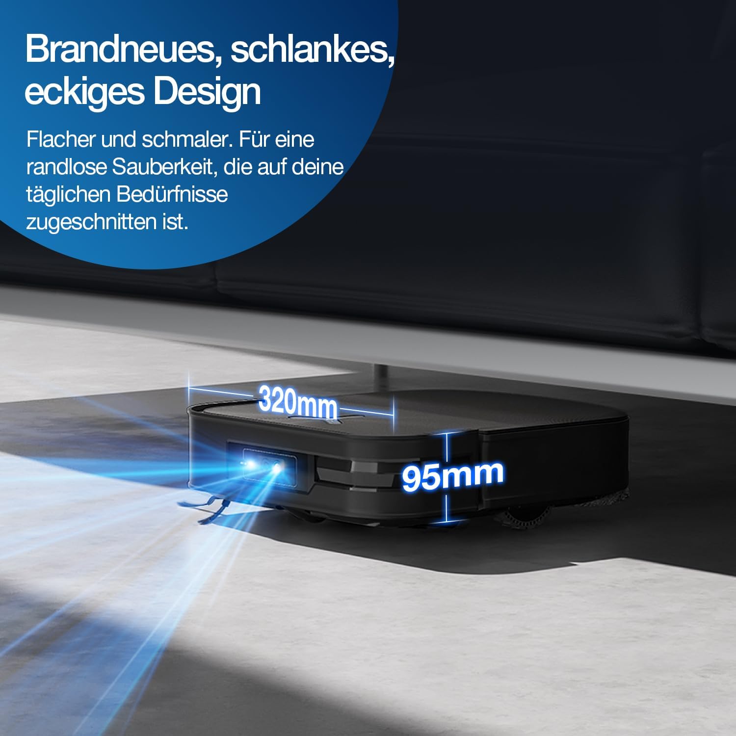 ECOVACS DEEBOT X2 Omni Saugroboter mit Wischfunktion Absaugstation 8000 Pa Saugkraft,15mm Mopp-Hebesystem,Selbstreinigend Roboterstaubsauge,Heißwasser-Moppreinigung,KI-gestützte Navigation, YIKO