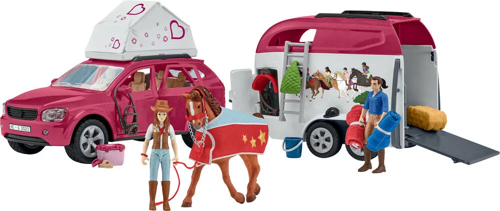 VOYAGE EN VOITURE AVEC REMORQUE POUR CHEVAUX