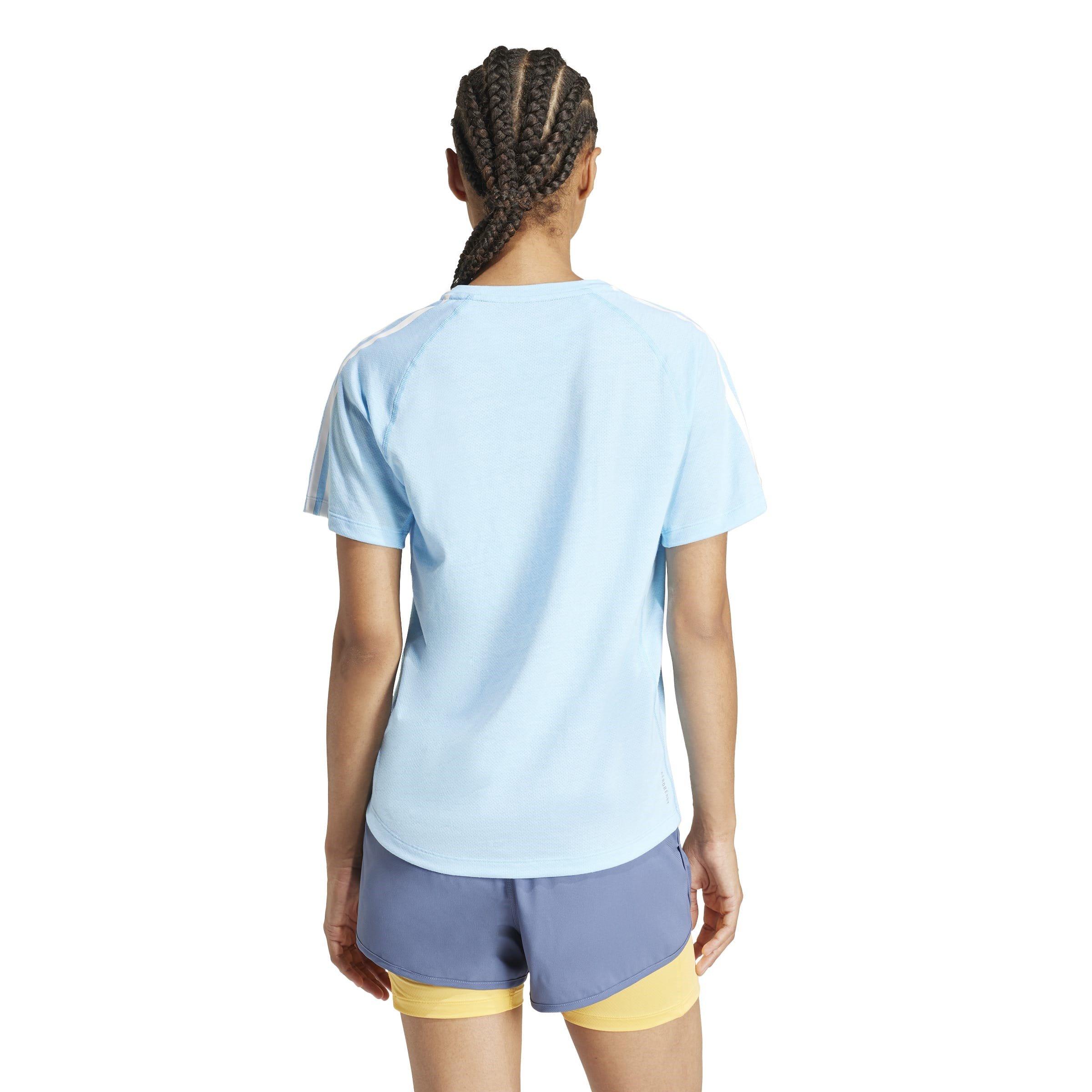 adidas Own The Run Three Stripe T Shirt Womens