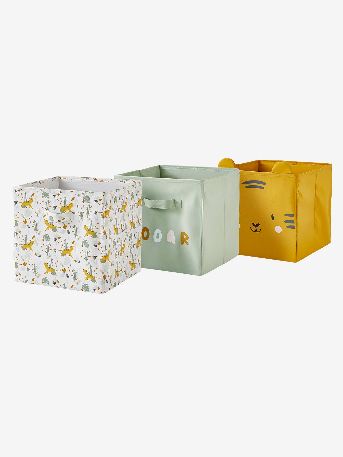 3 caixas de armazenamento Hanoi brancas claras bicolores/multicoloridas