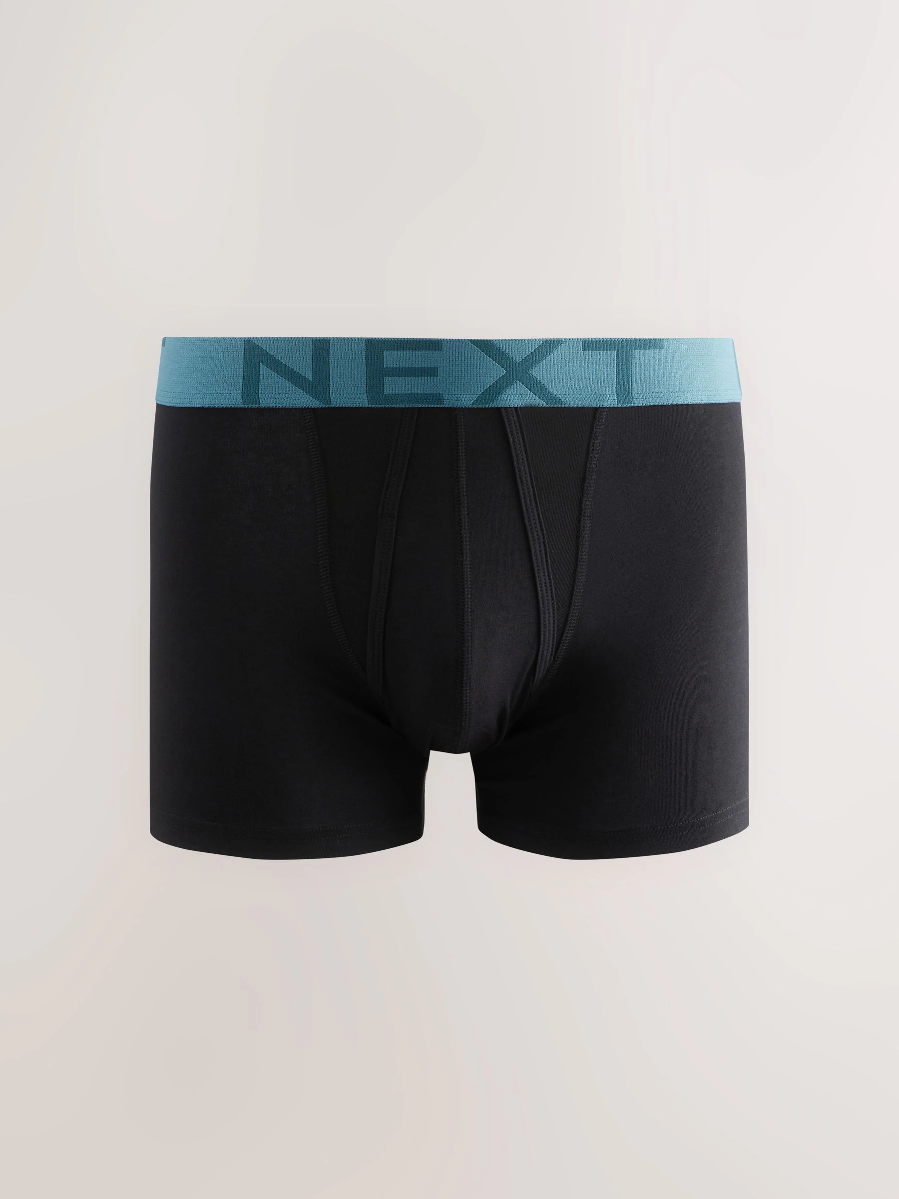 Zwart met felgekleurde tailleband - Standaard - 10 Boxershorts zonder plooi