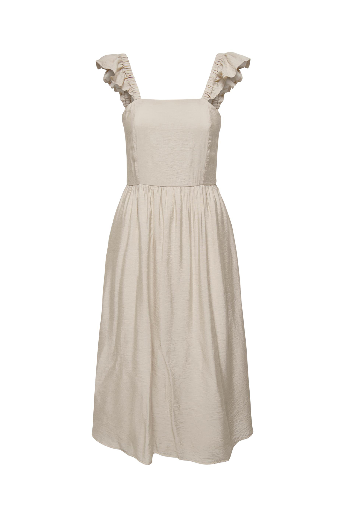 Vestido de linho com costas abertas