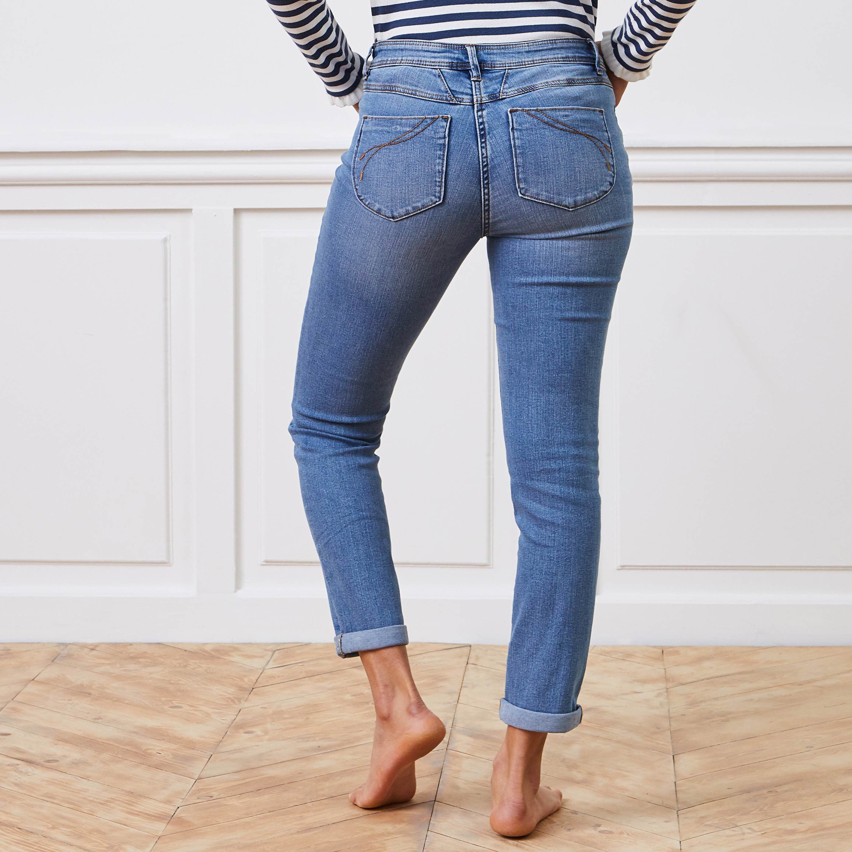Jean slim raccourci TOKYO femme - STONE