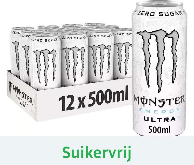 Monster Energy Ultra Ultra White Energy Drink Pre Workout 12 Blikjes (1)