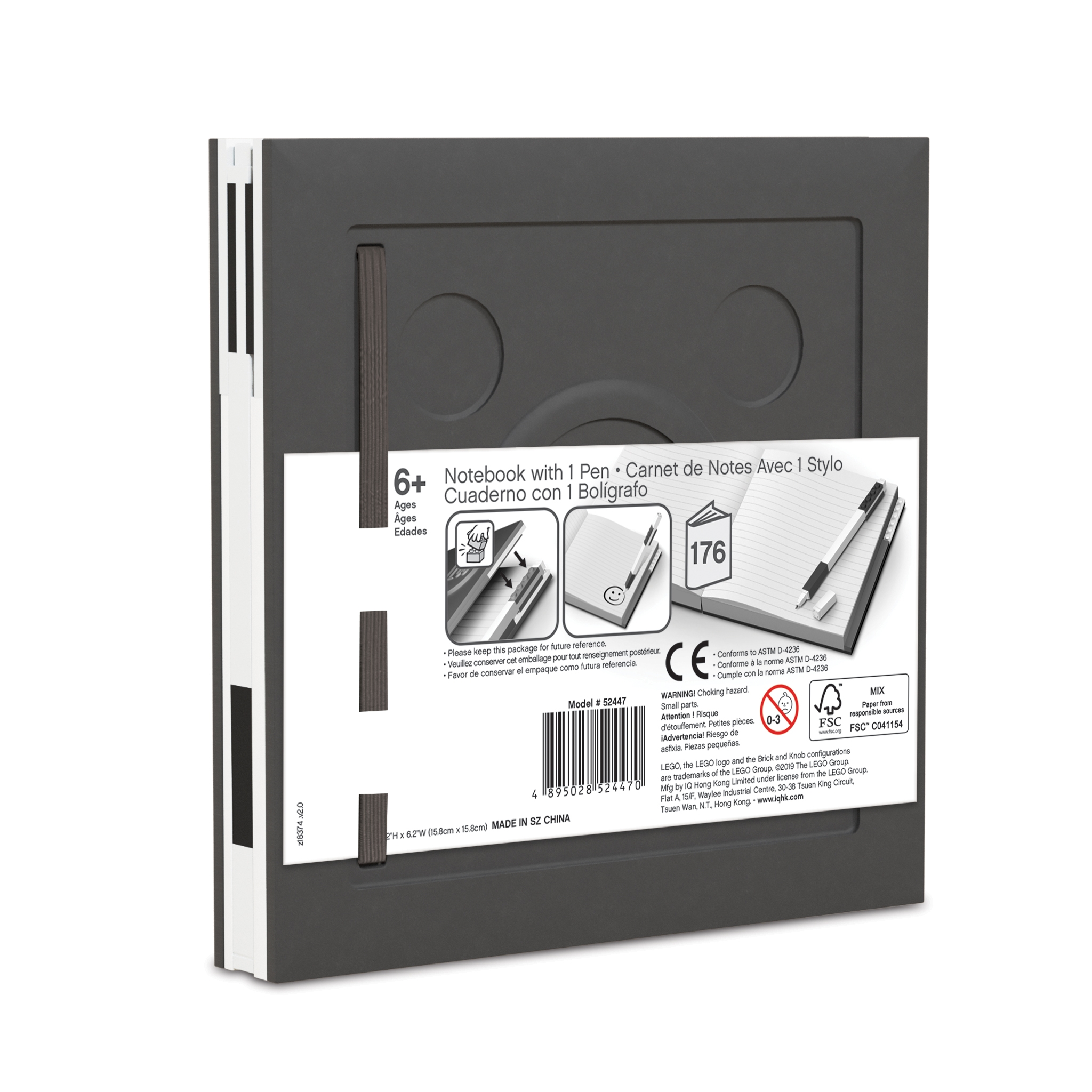 Caderno e caneta de tinta gel – preta 5007247
