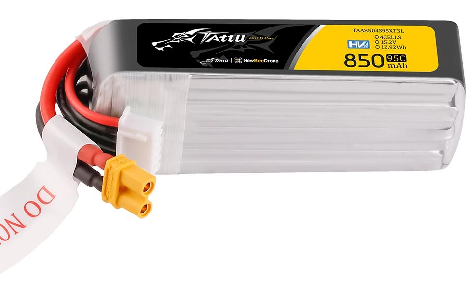 RC-Akku Lipo 850 mAh 95C 4S1P 15.2 V HV XT30U-F4S LiPo Akku für Flugmodelle und Multikopter mit XT30 Stecker