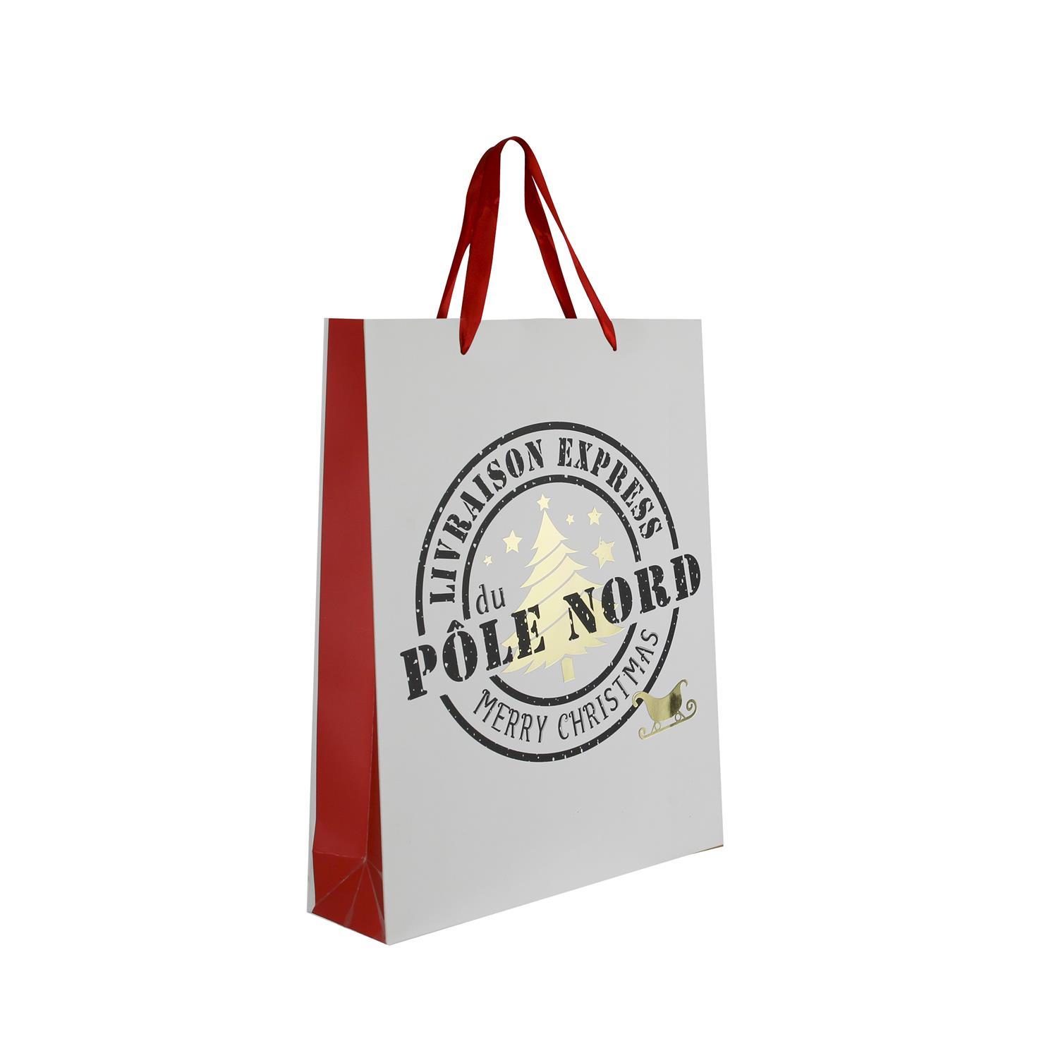 SAC CADEAU NOEL 28X8X37CM
