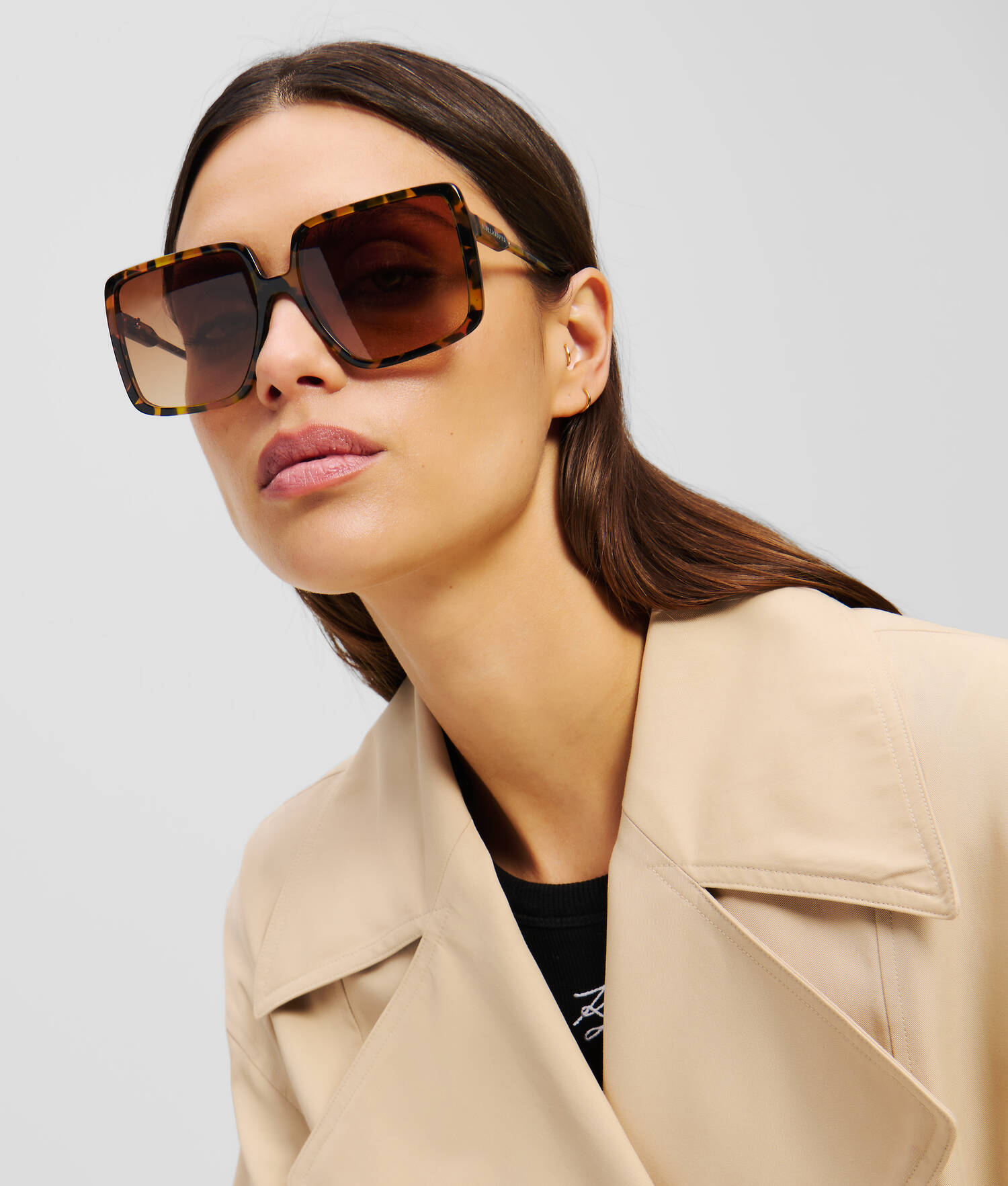 LUNETTES DE SOLEIL AVEC LOGO KARL - Marbre brun