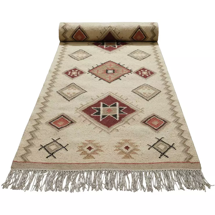 Green Looop Kelim Teppich Brionne beige