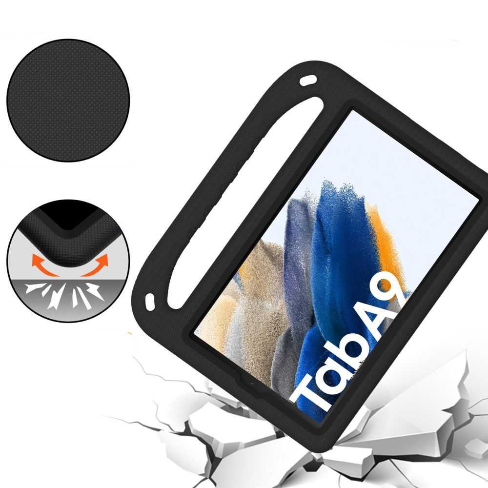 Samsung Galaxy Tab A11 / A9 Stossfeste Kinder Schaumstoff Hülle mit Griff   Kickstand - Schwarz
