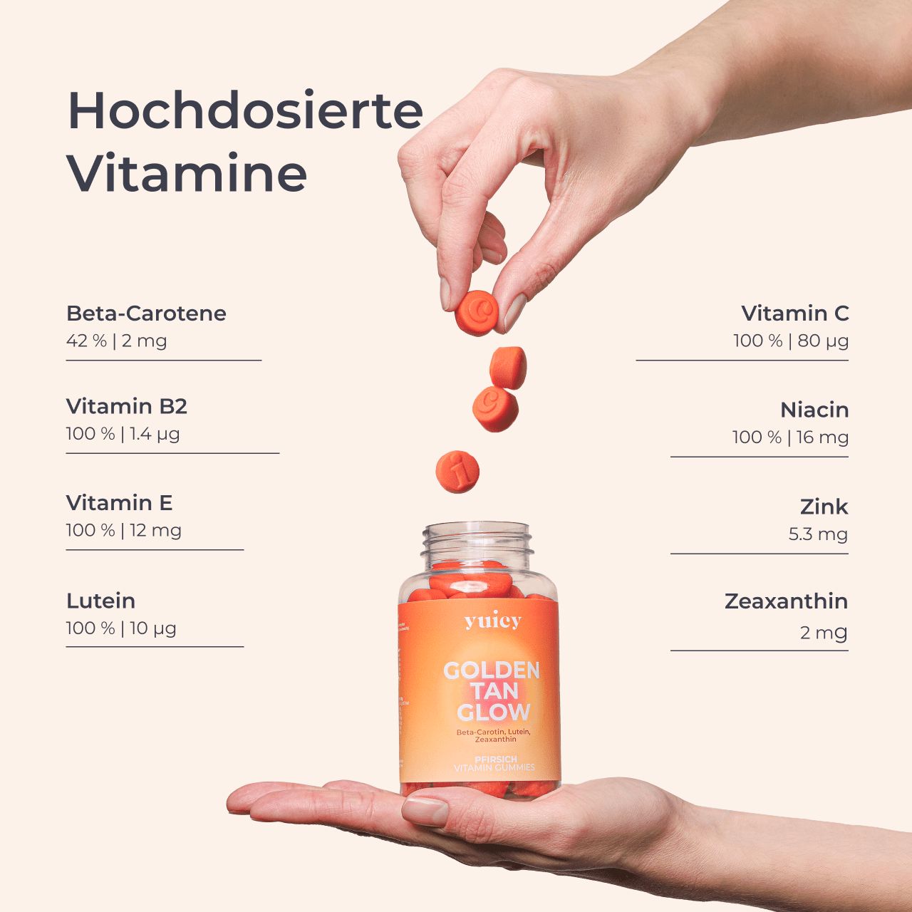 yuicy® Golden Tan Glow - Beta Karotin Gummies