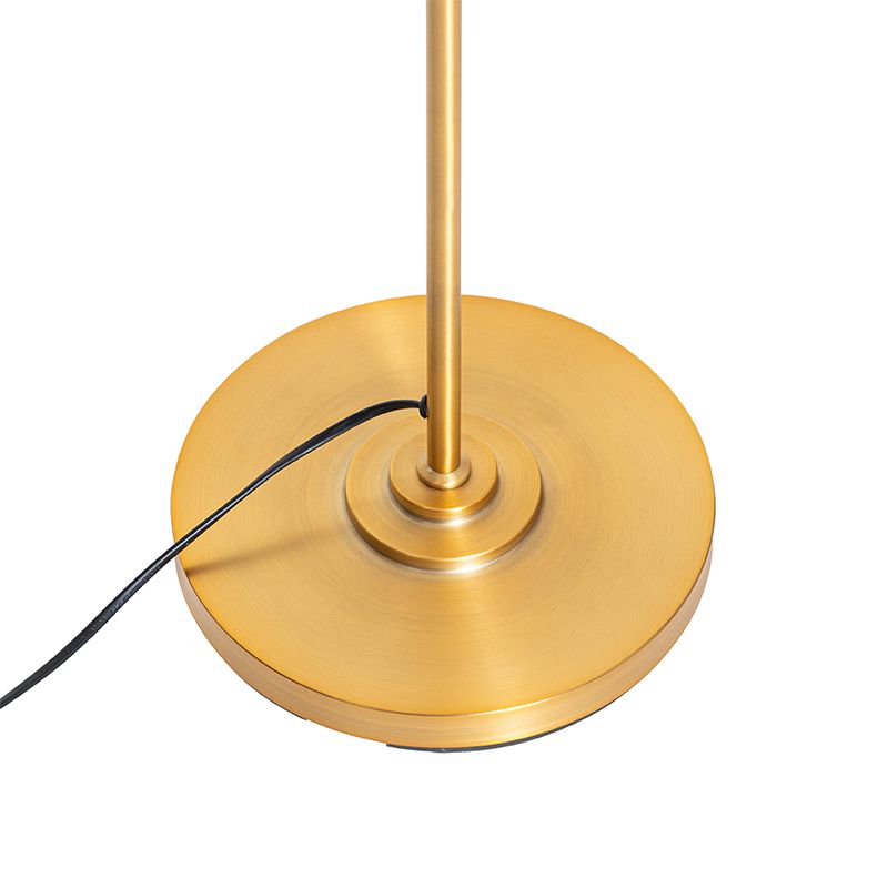 Klassieke notaris vloerlamp brons met groen glas - Banker