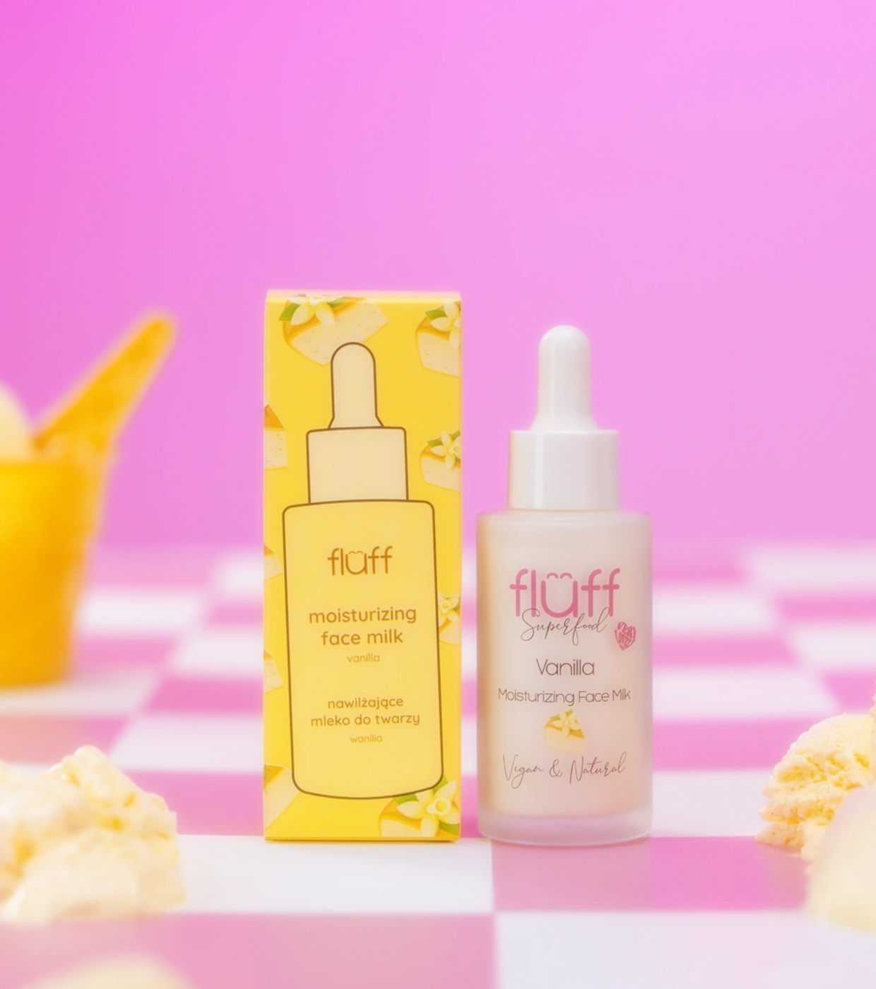Fluff - Leite facial hidratante - Baunilha